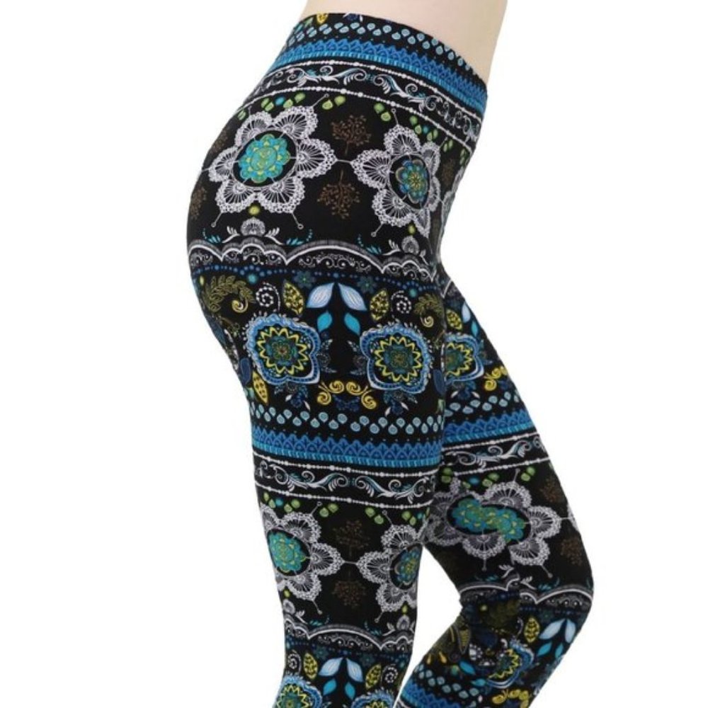 🎁 COMFY LEGGINGS Ultra Soft Printed Brushed Capri-Full Length